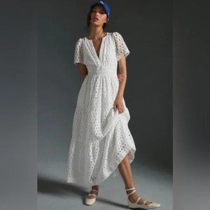 NEW The Somerset Maxi Dress: Eyelet Edition Anthropologie l Size XL